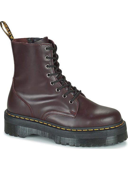 Jadon Smooth Leather Women's Ankle Boots Burgundy