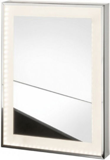 Karag Ld-cs LD-CS-70100 Ορθογώνιος Led από Ανοξείδωτο Ατσάλι 70x100cm Γκρι