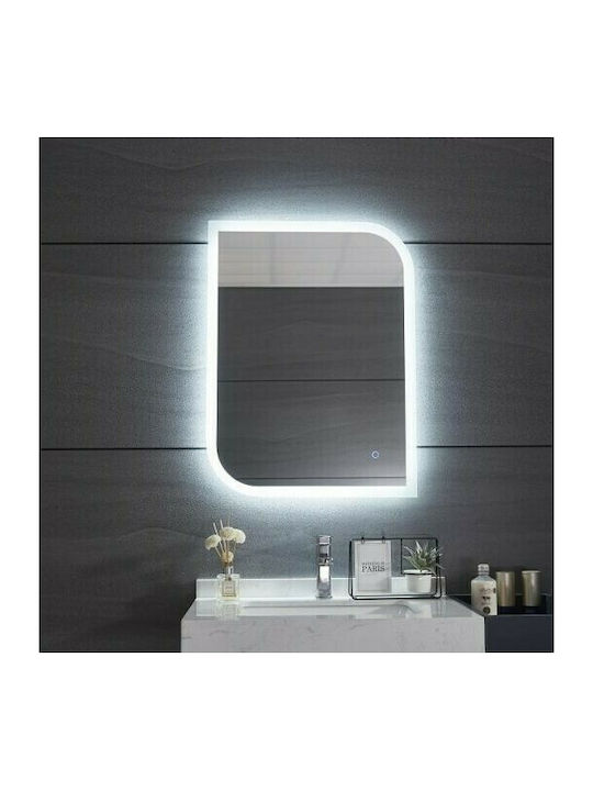 Gloria Lola Правоъгълена Банско Огледало LED Touch 60x80см