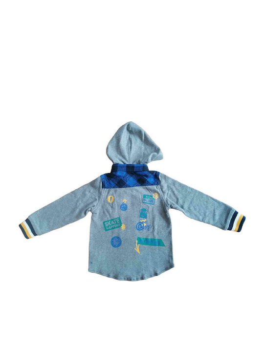 Kids Sweatshirt Cardigan with Hood Multicolored