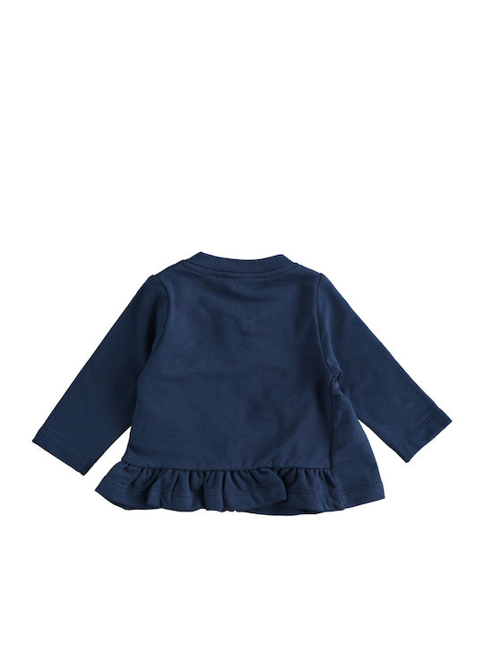 iDO Boys Cotton Sweatshirt with Zipper Blue