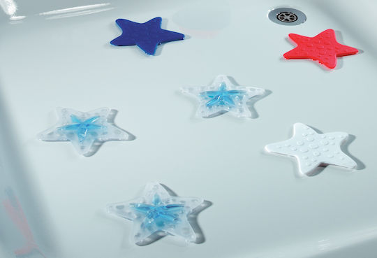 Dimitracas Starfish Crystal Αντιολισθητικά Μπανιέρας Αστερίες με Βεντούζες Μπλε 10εκ. 5τμχ