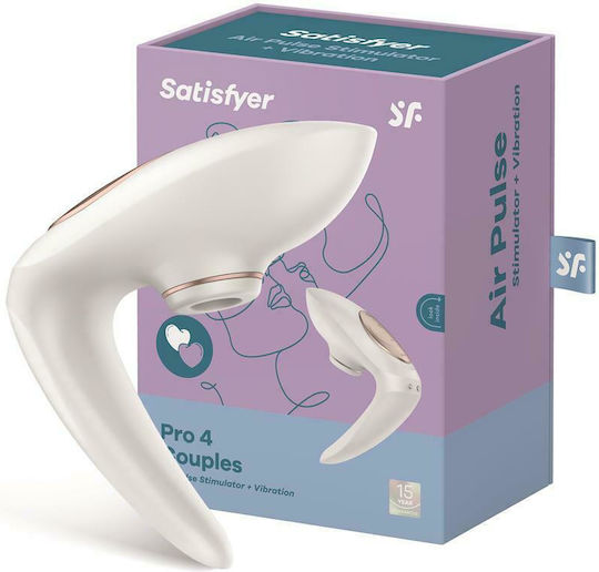 Satisfyer Pro 4 Couples Αναρροφητής Αιδοίου με Δόνηση White