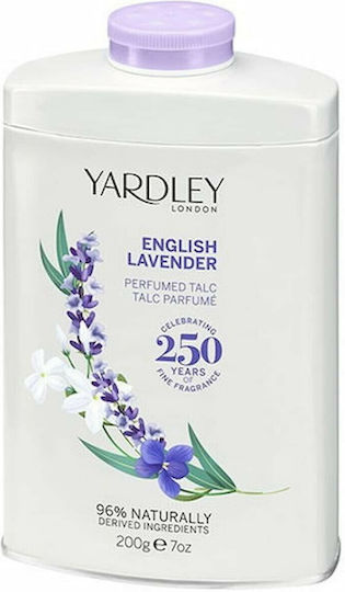 Yardley English Lavender Perfumed Talc Αποσμητικό σε Πούδρα Χωρίς Αλουμίνιο 200gr