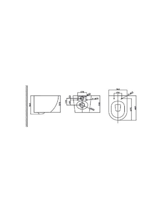 Tema Λεκάνη Κρεμαστή Rimless με Slim Κάλυμμα Soft Close Λευκή