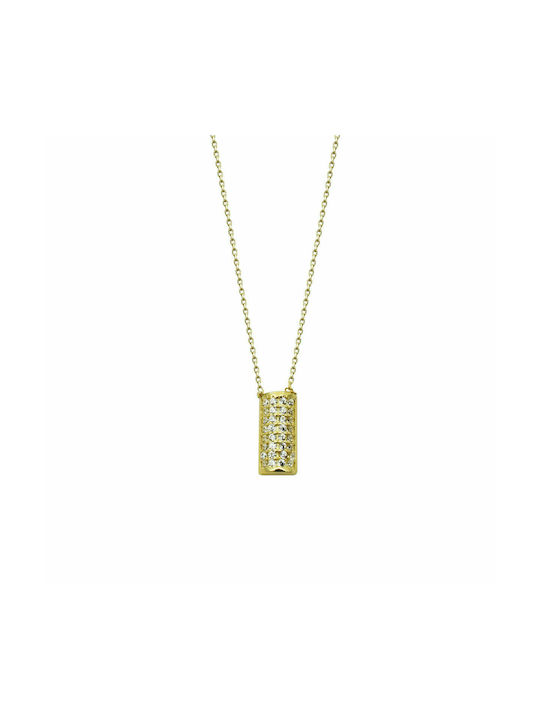 Mertzios.gr Necklace from Gold 9 K with Zircon