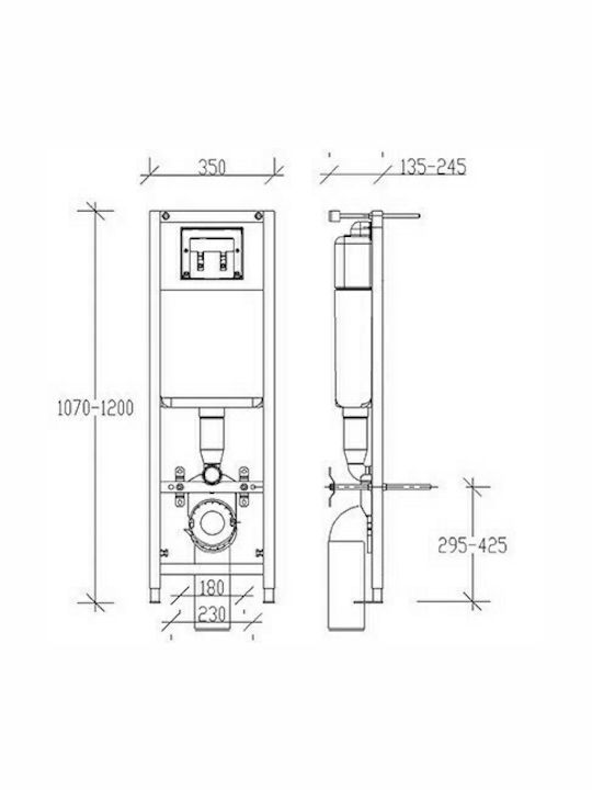 Tema Wall-Mounted Toilet with Flush with Cover Soft Close White