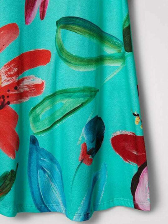 I Love Me Rochie pentru Copii Mâneca scurta Turcoaz