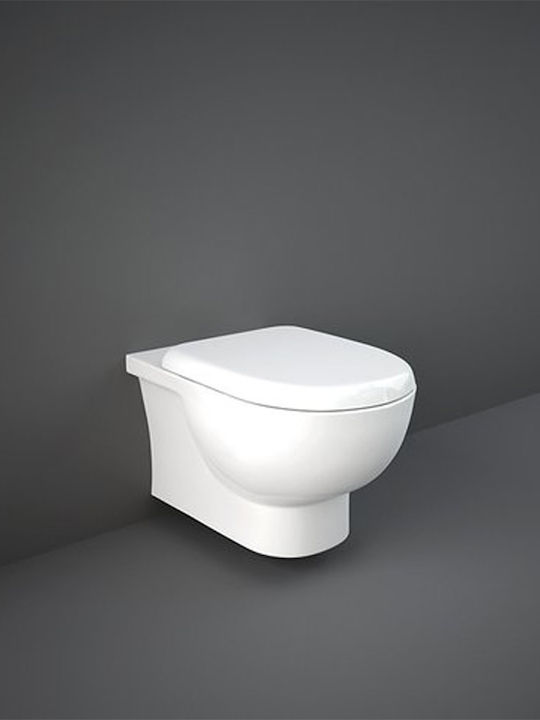 Rak Ceramics Tonique Wandhängende Toilette Randlos mit Deckel Sanftes Schließen Weiße
