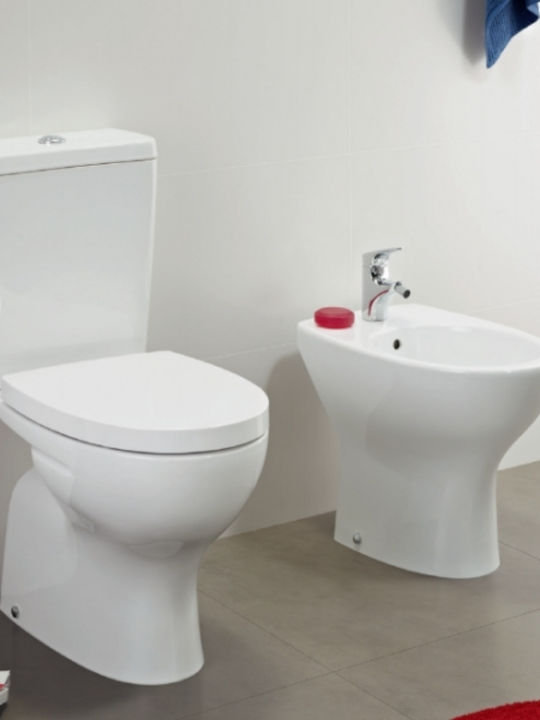 Sanitana Pop Stehende Toilette mit Spülung Weiße