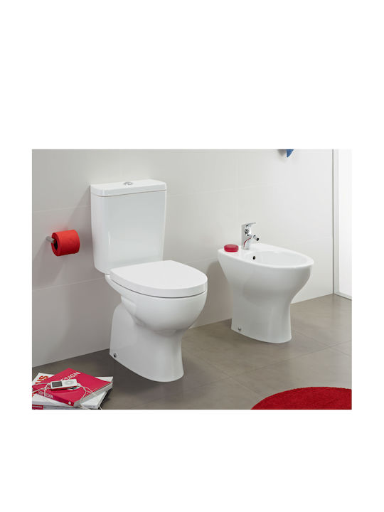 Sanitana Pop Stehende Toilette mit Spülung Weiße