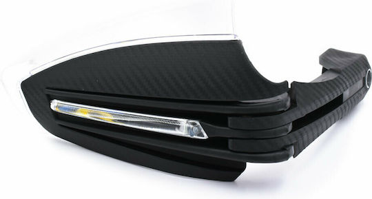 Motorcycle Protective Hand Guards 22mm 7/8 με Φλας in Black Colour