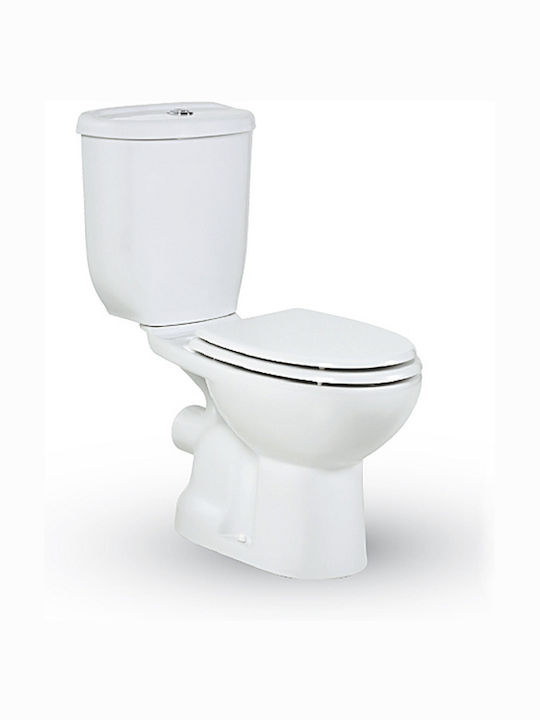 Creavit Athena Floor-Standing Toilet and Flush that Includes Soft Close Cover White Creavit Athena Floor-Standing Toilet and Flush that Includes Soft Close Cover White