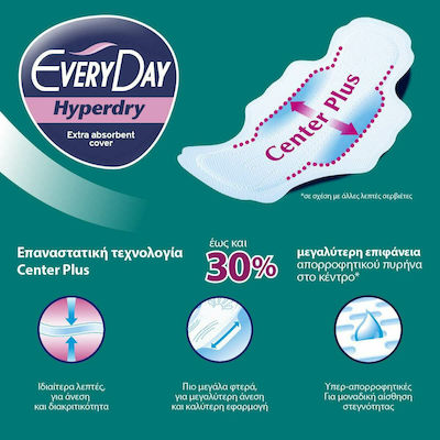 Every Day Hyperdry Maxi Night Sanitary Pads with Wings Ultra Plus Triple Pack for Heavy Flow 7 Drops Double Pack 2x15pcs