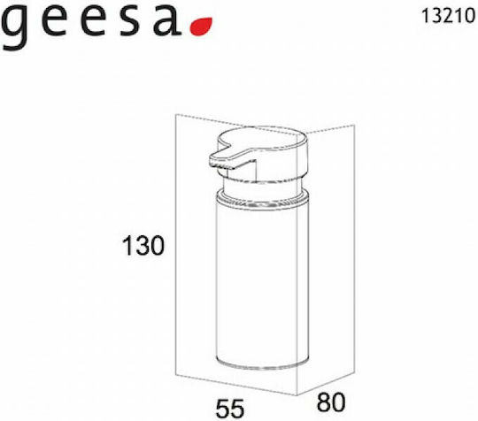 TIGER 13210-100 Επιτραπέζιο Dispenser από Ανοξείδωτο Ατσάλι Χρώμιο 135ml