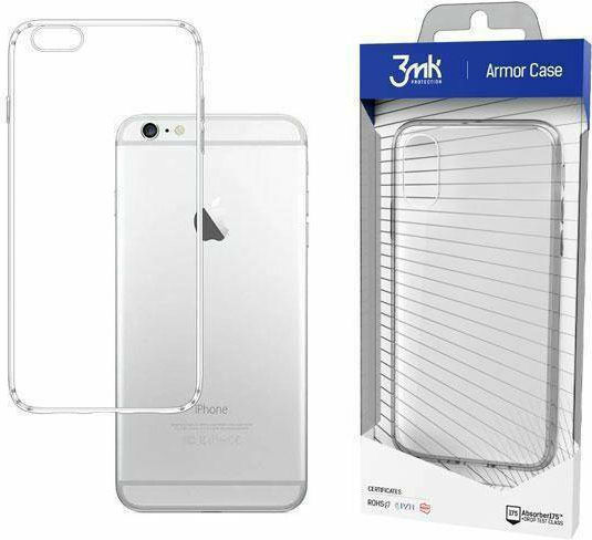 3MK Klarsicht Umschlag Rückseite Silikon 1.2mm Schwarz für iPhone 6/6s Plus