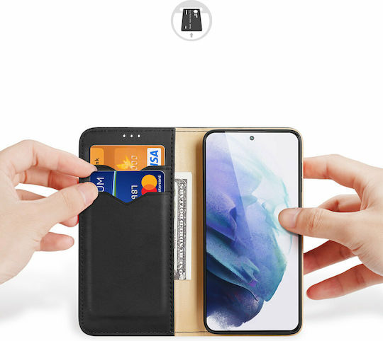 Dux Ducis Hivo Brieftasche Leder Schwarz (Galaxy S22+ 5G)