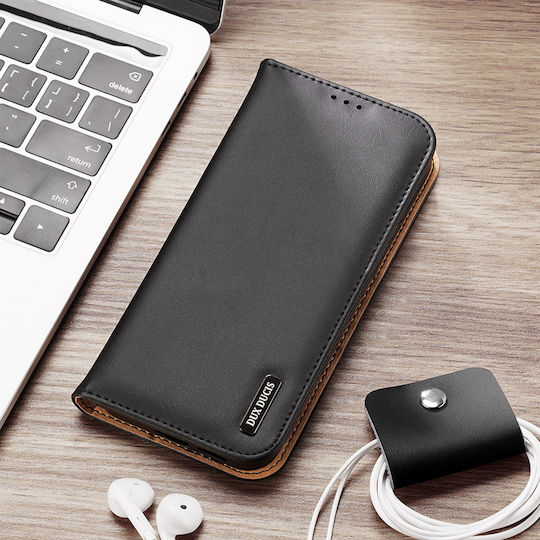 Dux Ducis Hivo Brieftasche Leder Schwarz (Galaxy S22+ 5G)