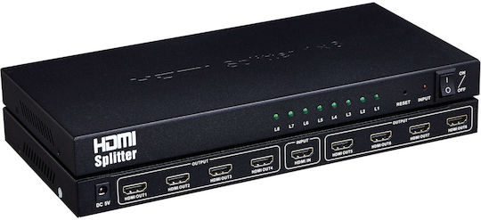 Anga PS-1008-4K UHD 1 вход/8 изходи HDMI Сплитер 371-076
