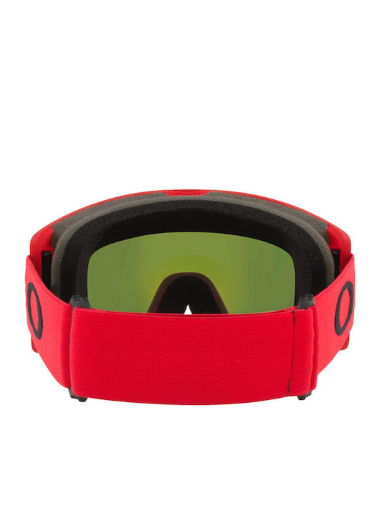 Oakley Target Line Μάσκα Σκι & Snowboard Ενηλίκων Κόκκινη με Φακό Καθρέπτη σε Πορτοκαλί Χρώμα