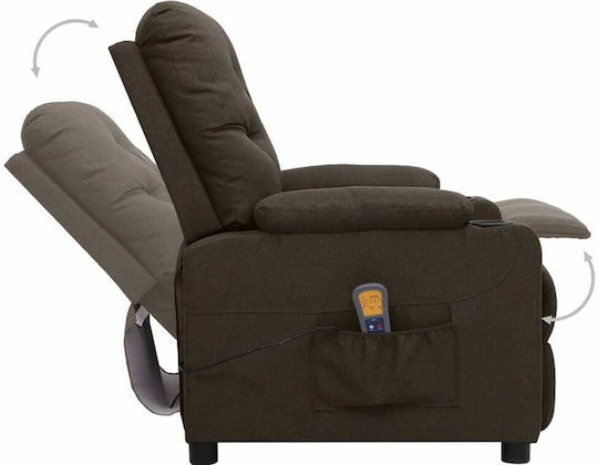 Relaxsessel Friseurwaschbecken mit Fußhocker Braun 78.5x93x96.5cm