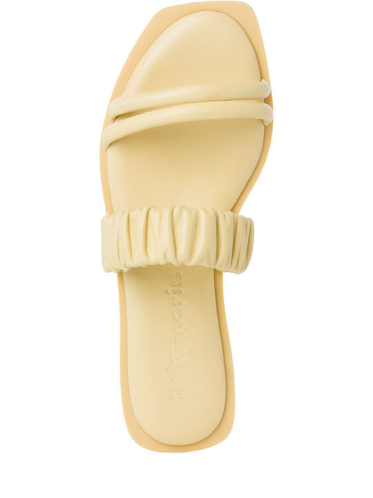 Δερμάτινα Γυναικεία Σανδάλια Soft Lemon