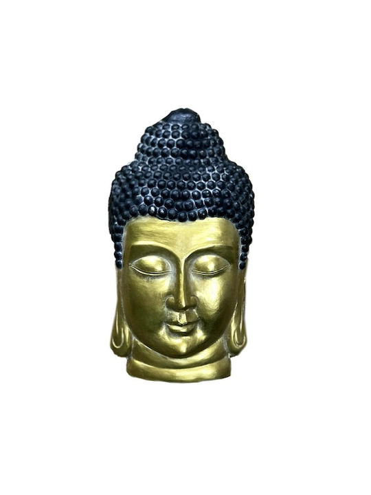 Inart Decorativ Buddha din Material Ceramic în Gold/Black 25x10x45cm 1buc