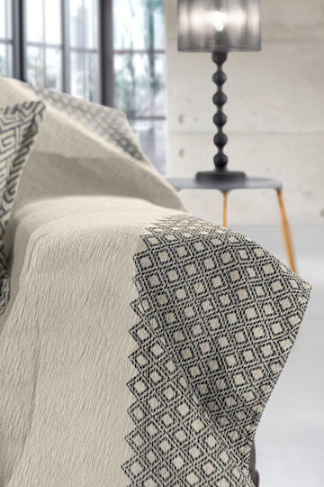 Guy Laroche Ριχτάρι Τριθέσιου Καναπέ Δύο 'Οψεων Zircon 180x300εκ. Grey