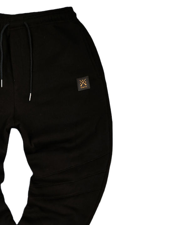 Men's Sweatpants with Rubber Black