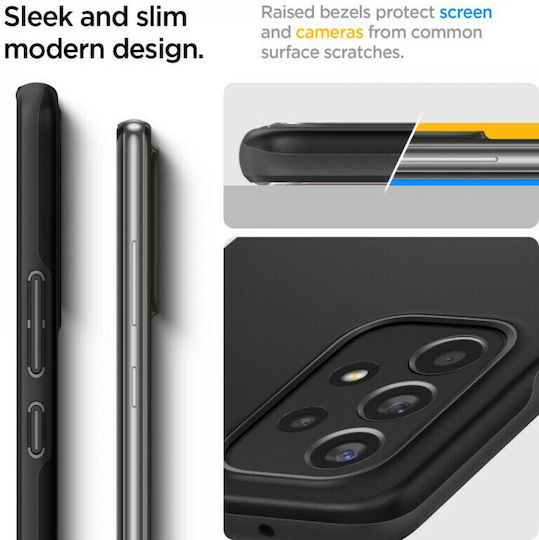 Spigen Thin Fit Задна корица Силикон 1.55мм Черен (Galaxy A53)