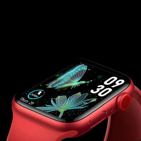 HW22 44mm Smartwatch με Παλμογράφο (Κόκκινο)