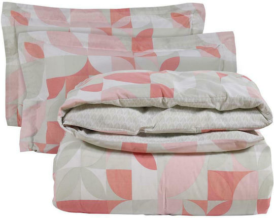 Das Home 9567 Coverlet Queen Size Cotton Mint / Pink 220x240cm