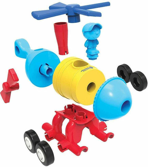 Learning Resources 1-2-3 Build It! Rocket-Train-Helicopter STEM Образователна Игра Образователни за Над 2 години Години