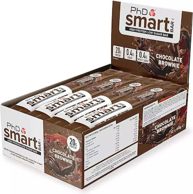 PhD Smart Batoane cu 20gr Proteină & Aromă Brownie cu ciocolată 12x64gr