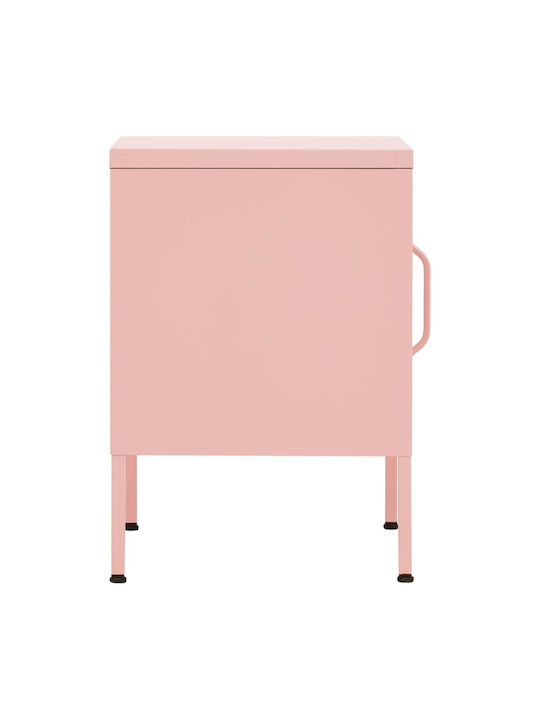 Nachttisch Metall Rosa 35x35x51cm