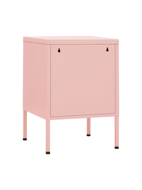 Nachttisch Metall Rosa 35x35x51cm