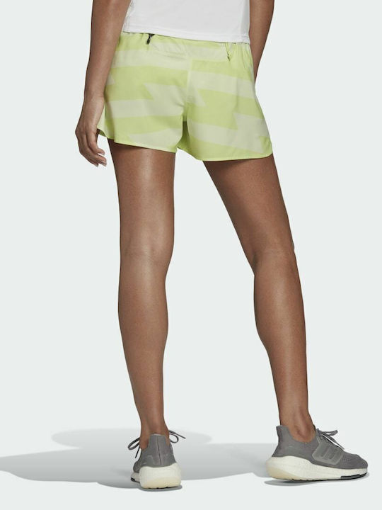 adidas Fast Split Γυναικείο Αθλητικό Σορτς Almost Lime/Pulse Lime