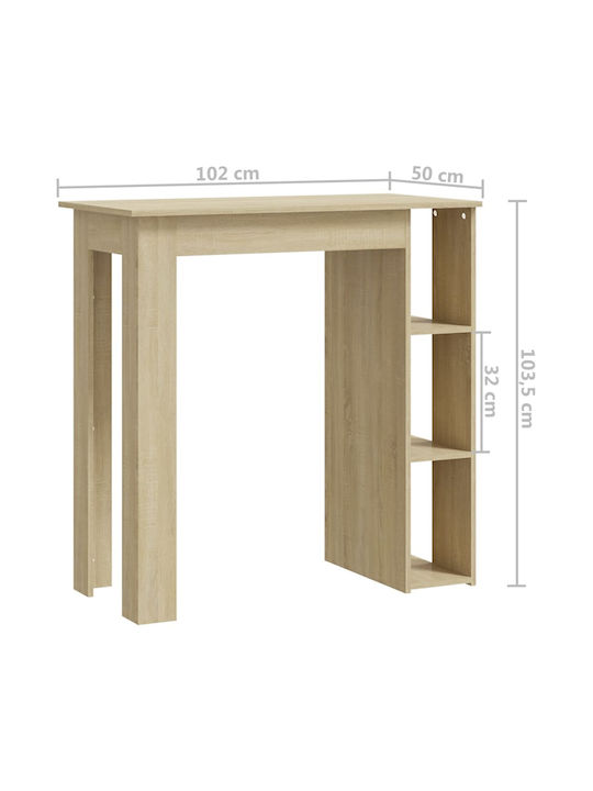 Τραπέζι Μπαρ Ξύλινο Sonoma 102x50x103.5εκ.