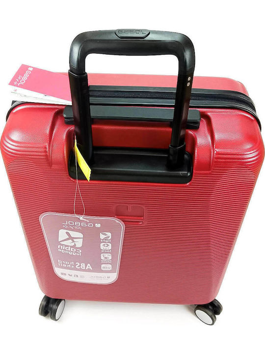 Gabol Miami Valiză De Călătorie De Cabină Tough Roșie Cu 4 Roți Înălțime 55cm