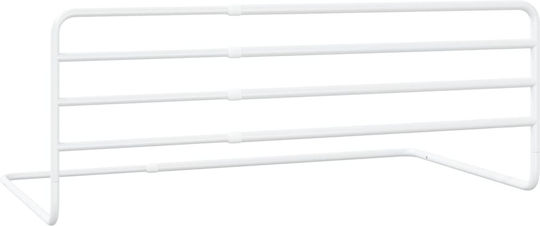 vidaXL Bară de protecție pentru pat Montaj simplu din Metal în Culoare Alb 137εκ. 1buc