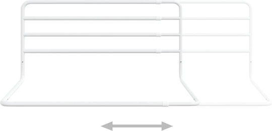 vidaXL Bară de protecție pentru pat Montaj simplu din Metal în Culoare Alb 137εκ. 1buc