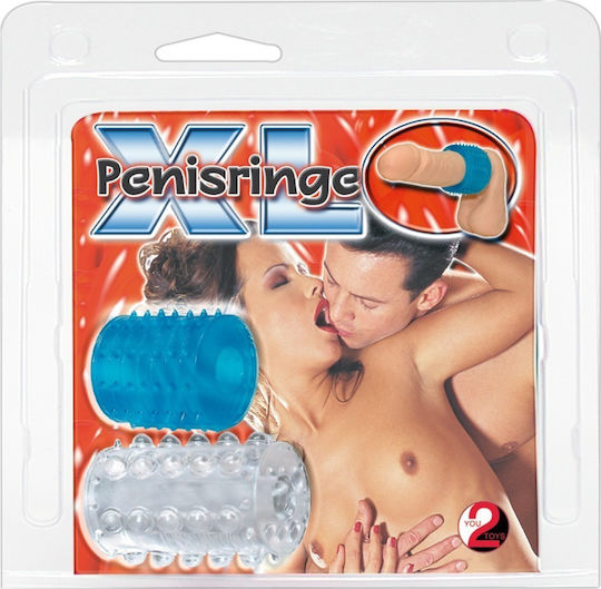 You2Toys XL Penis Ring Set Ringe Schwanz White & Blue 2Stück 05151080000