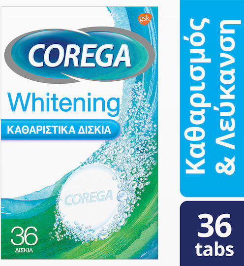 Corega Whitening Καθαριστικό 36 ταμπλέτες