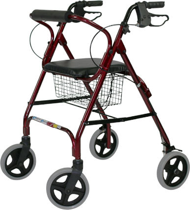 Mobiak Foldable Walker Red