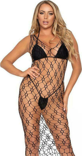 Leg Avenue 86965 Hexi Net Maxi Dress Sexy Φόρεμα Black