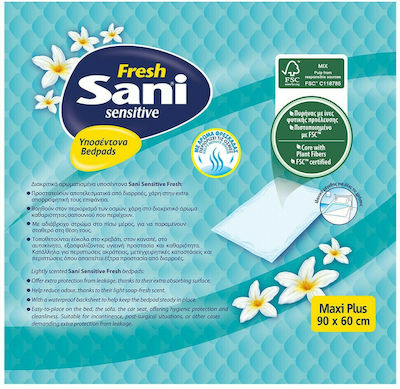 Sani Sensitive Maxi Plus Fresh Υποσέντονα Ακράτειας 60x90cm 15τμχ