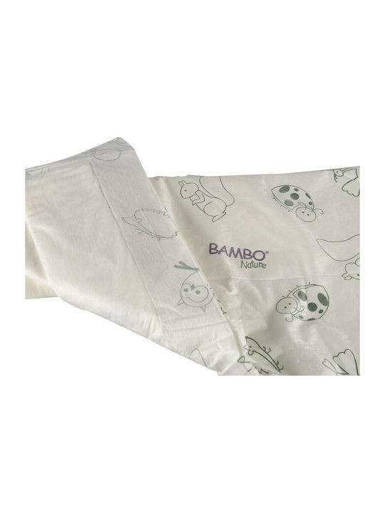 Bambo Nature Scutece Impermeabile de Unică Folosință Alb 60x60εκ. 10buc