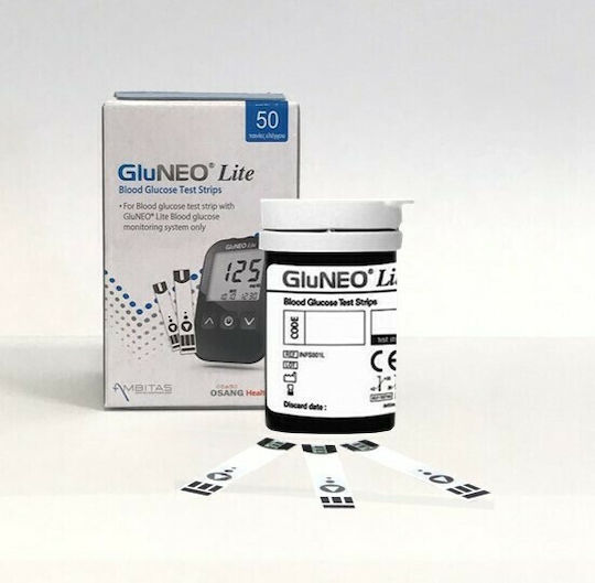 Ambitas Gluneo Lite Blood Glucose Test Strips 50pcs