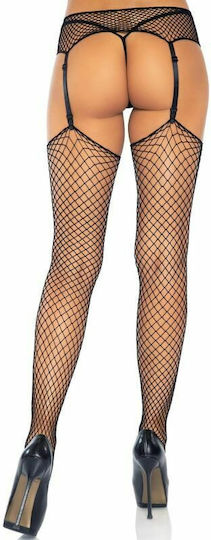 Leg Avenue Garterbelt & Stockings Set Plus Size Black