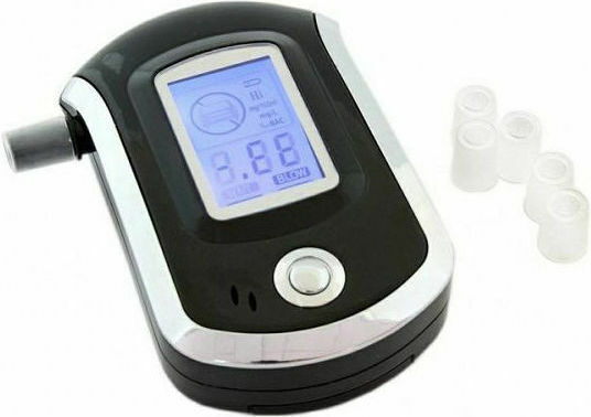 Portable Measurement Device with LCD screen & 5 mouthpieces 11x7x3cm Digital Alcohol Tester